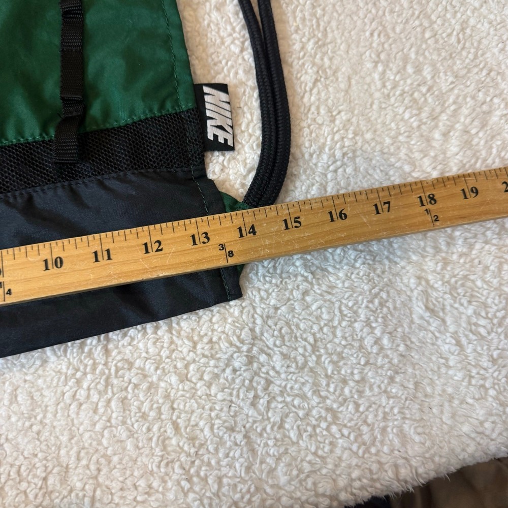 Nike Training Gym Sack Green Black Drawstring Backpack Bag