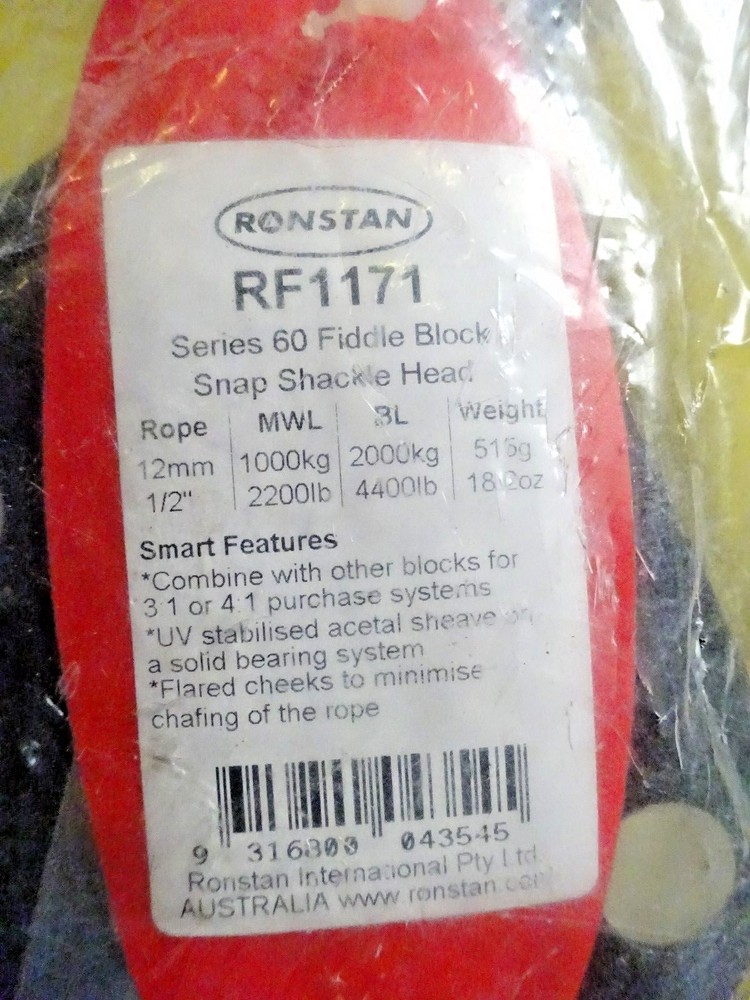 RONSTAN RF1171 SERIES 60 FIDDLE BLOCK