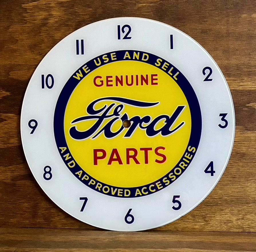 14-3/8" Ford Round Replacement Clock Face for Pam Style Clock FREE SHIP