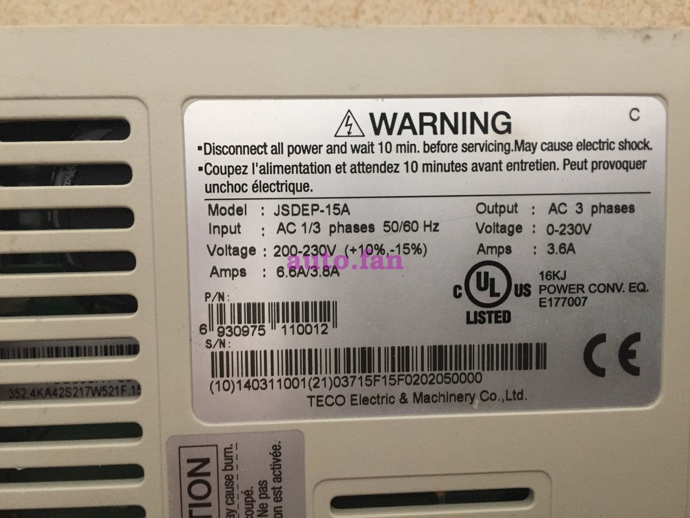 1 Pc. used 400W servo controller JSDEP-15A