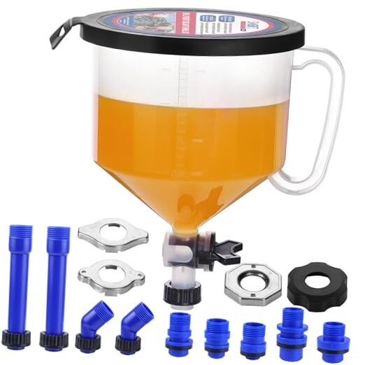 - Coolant Bleeder Kit, Universal Radiator Burping Funnel, No-Spill Coolant