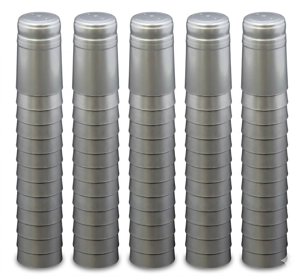SILVER PVC SHRINK CAPSULES 100 Pack