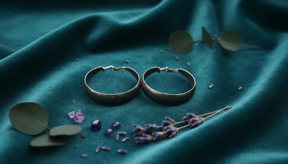 Midnight Mist Hoop Earrings