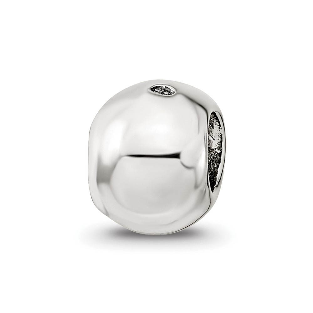 Sterling Silver Bowling Ball Bead Charm