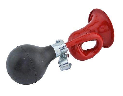 bike Bugle Horn 7 1/4" Red.
