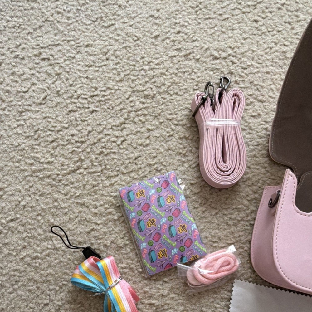 Instax Camera Pink Camera Case Bundle with Strap and Cleaning Cloth