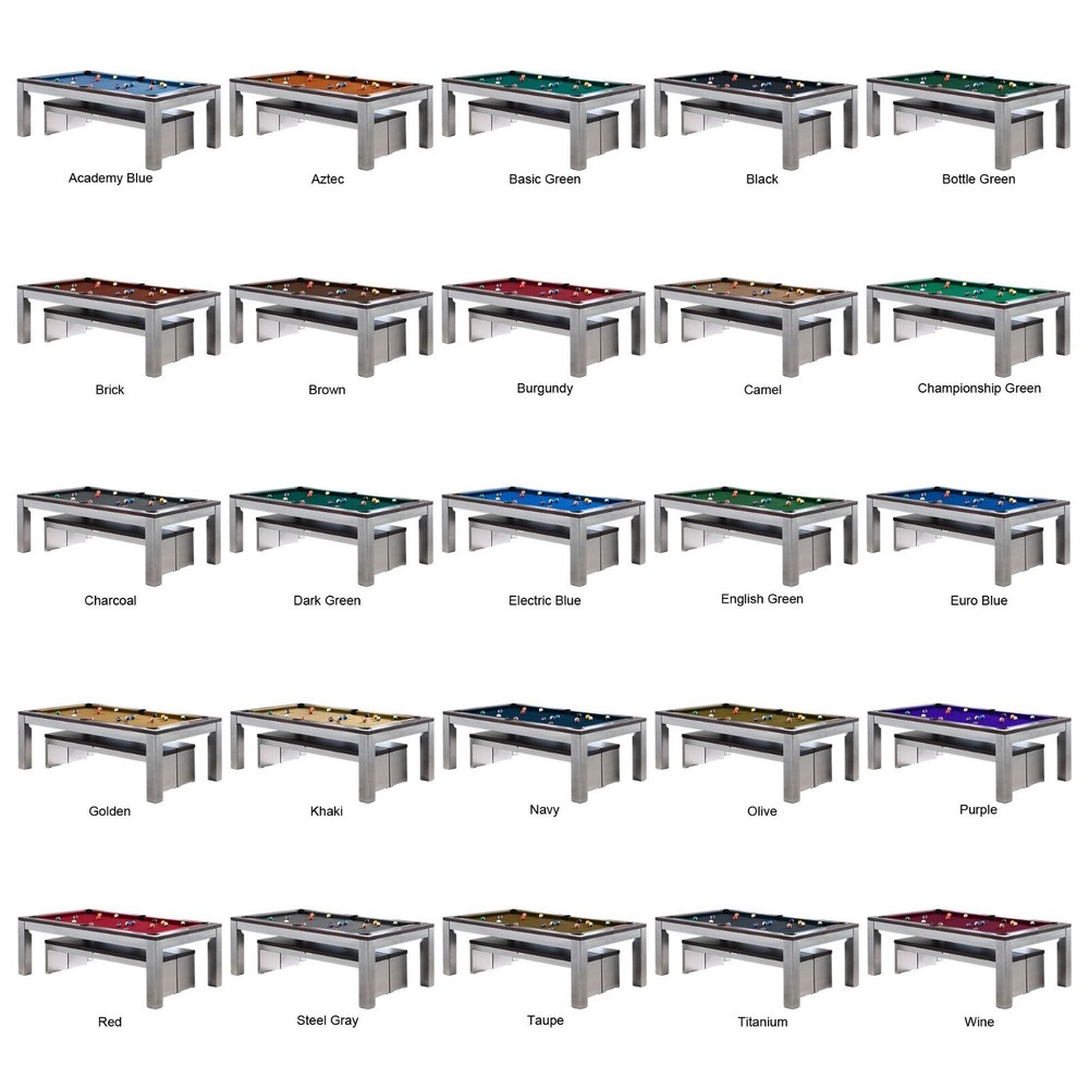 Playcraft Genoa 8' Slate Pool Table with Dining Top