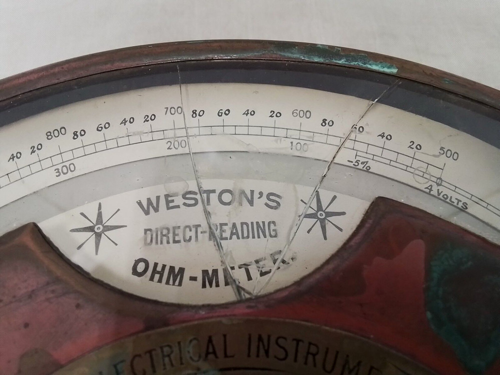 Vintage Weston's Direct Reading Volt-Meter Voltmeter Untested