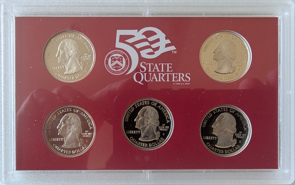 2004 US Mint Silver State Quarter Proof Set  in Original Box with COA