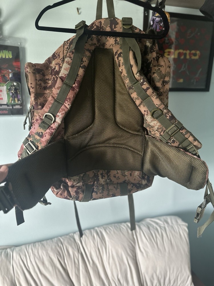 Mill Spec Plus Camo Backpack with Pockets On Both Sides