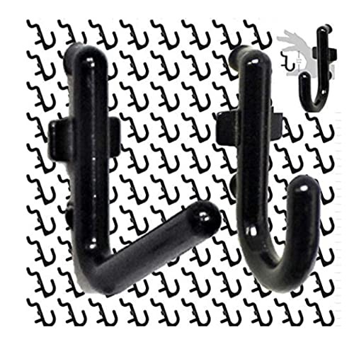 100Pcs Pegboard Accessory Peg Hook Set – Durable, Self-Locking Black 1/4" J