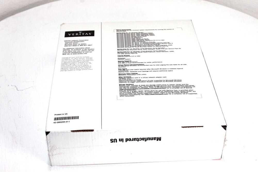 VERITAS Backup Exec 9.1 For Microsoft Windows Servers