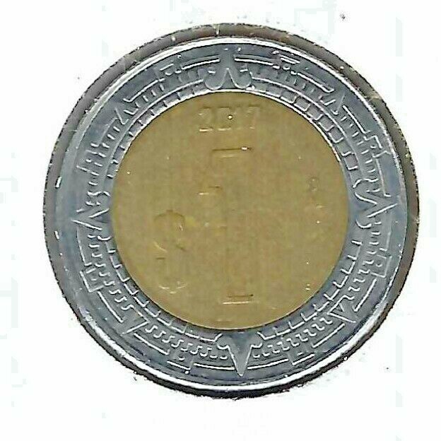 2017 Mexico Circulated One Peso Coin