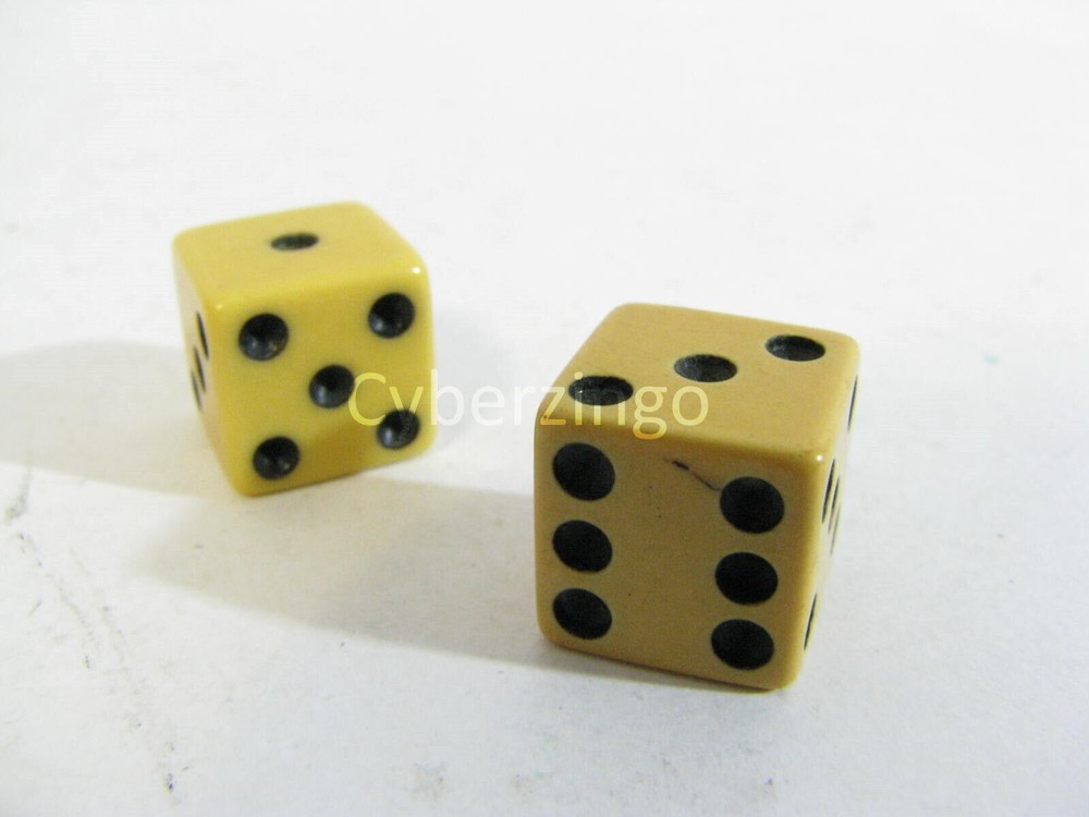 Standard Game Replacement Aged Tan Dice Vintage