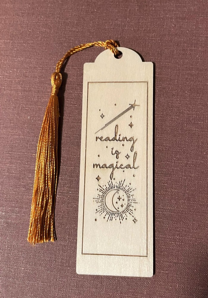 Reading is Magical Bookmark - Engraved Wooden Bookmark - Reader Gift