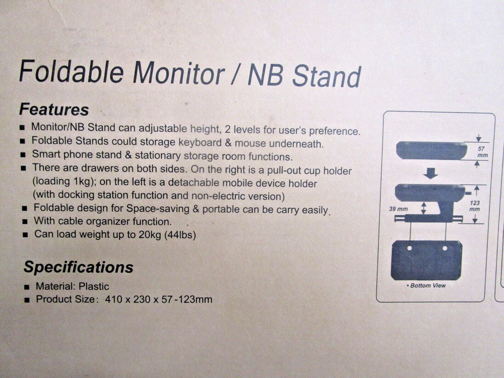 FOALLSER COMPUTER FOLDABLE MONITOR NB STAND