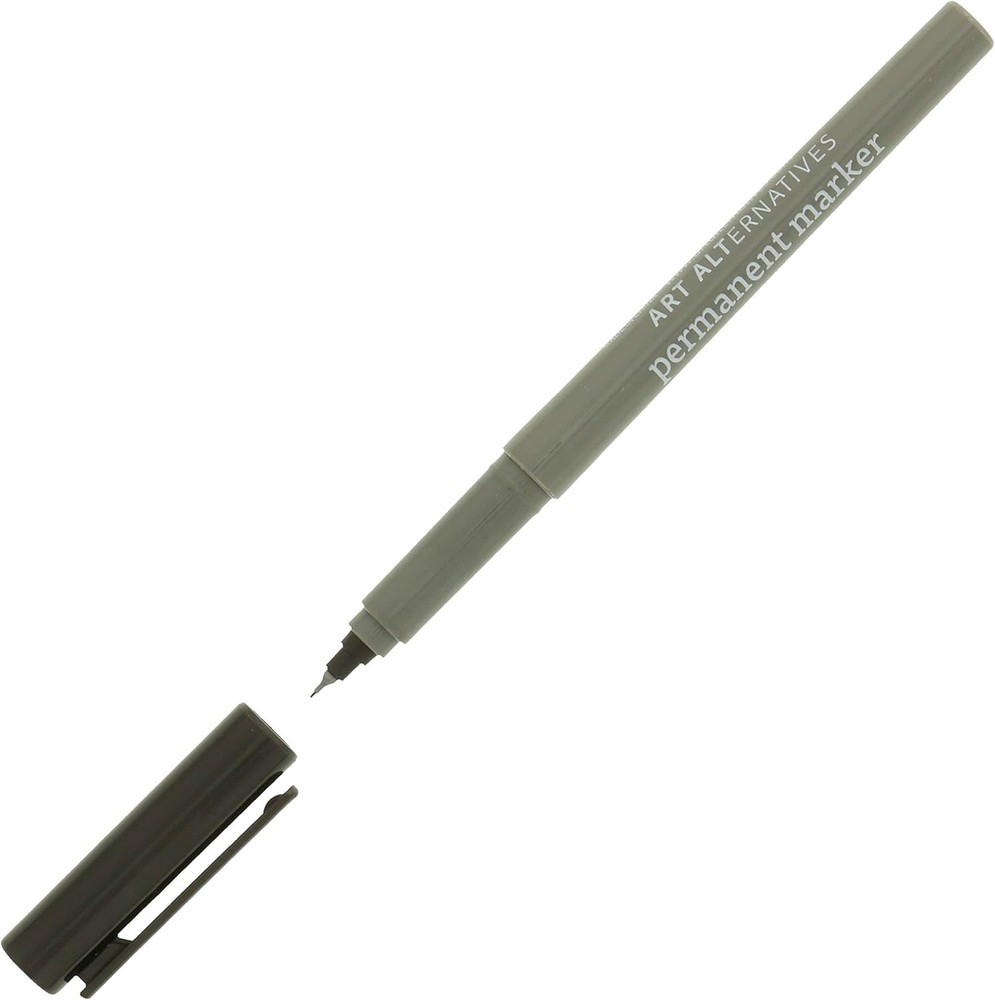 Durable Extra-Fine Black Marker - Permanent Ink for Diverse Surfaces & Styles
