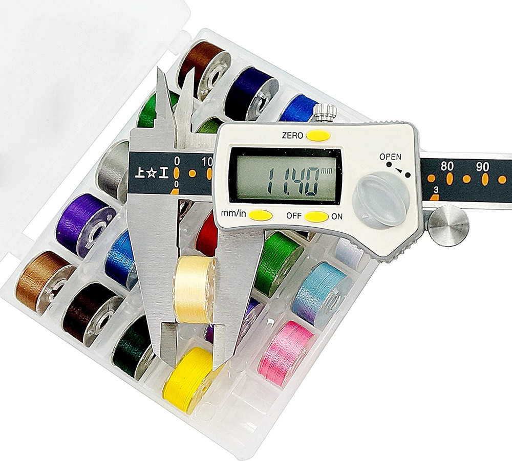 New Brothread 25Pcs Assorted Colors 70D/2 (60WT) Prewound Bobbin Thread Plastic