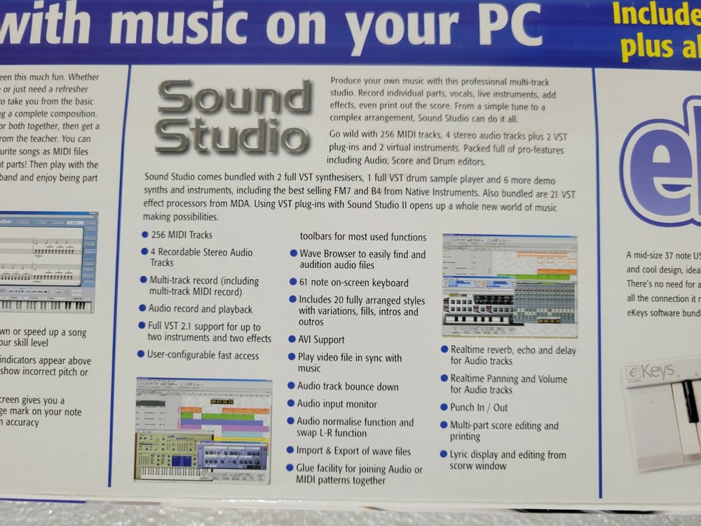 M-Audio Evolution eKeys 37 Musical Keyboard USB - White - use w/ PC or Mac - New