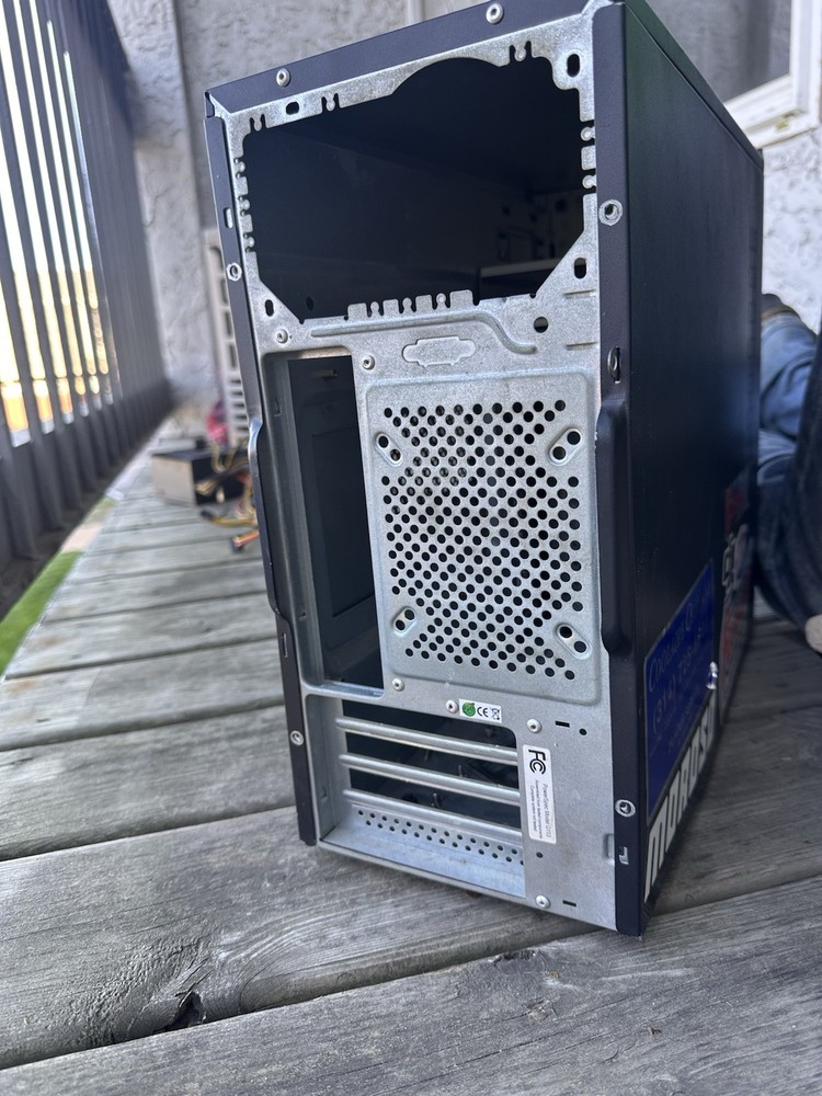 PowerSpec Black Steel Computer Case with USB and Audio Front Ports