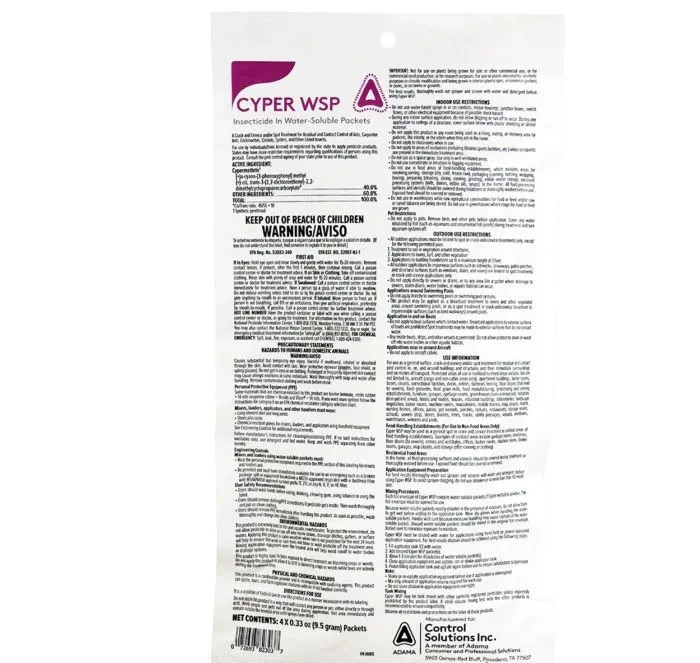 Cyper WSP Envelope (4x0.3 oz.) - Compare to Demon WP