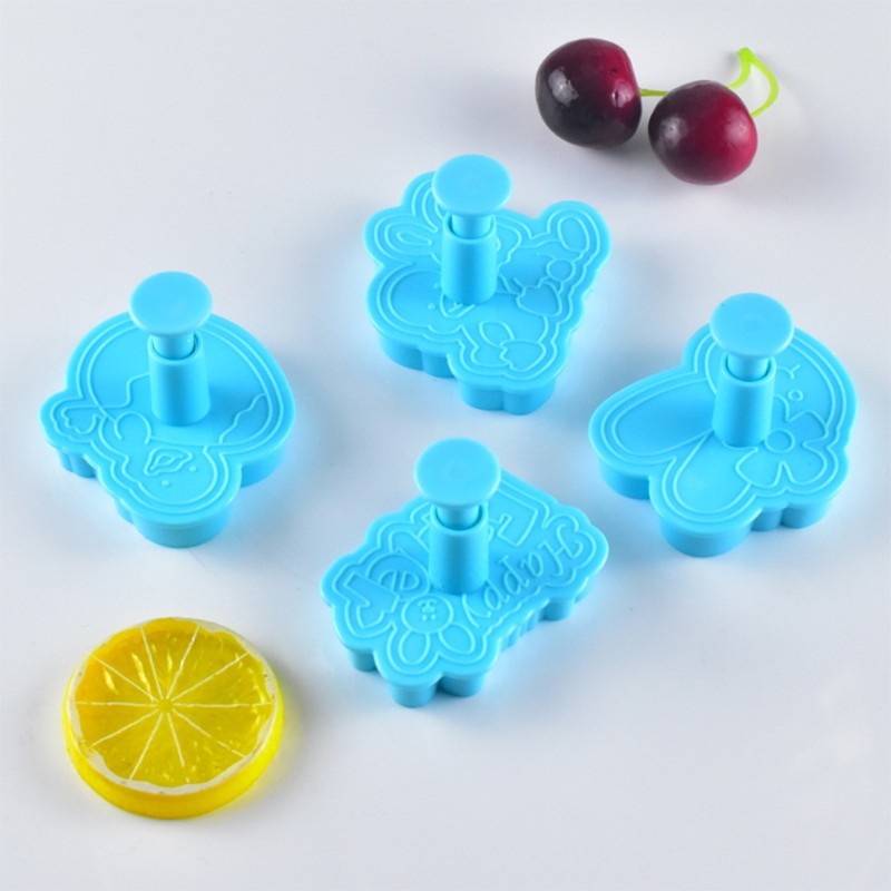 8Pcs Easter Egg Bunny Plunger Cookie Cutter Cookie Stamp For Cake Decorating