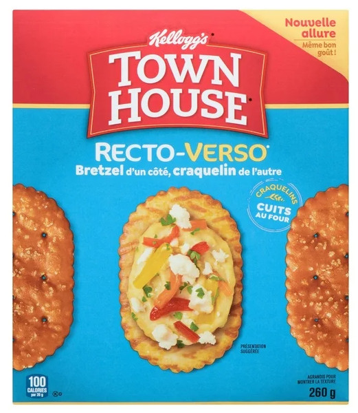 Kellogg's Town House Flipsides Original Cracker, 260g (4 Pack)