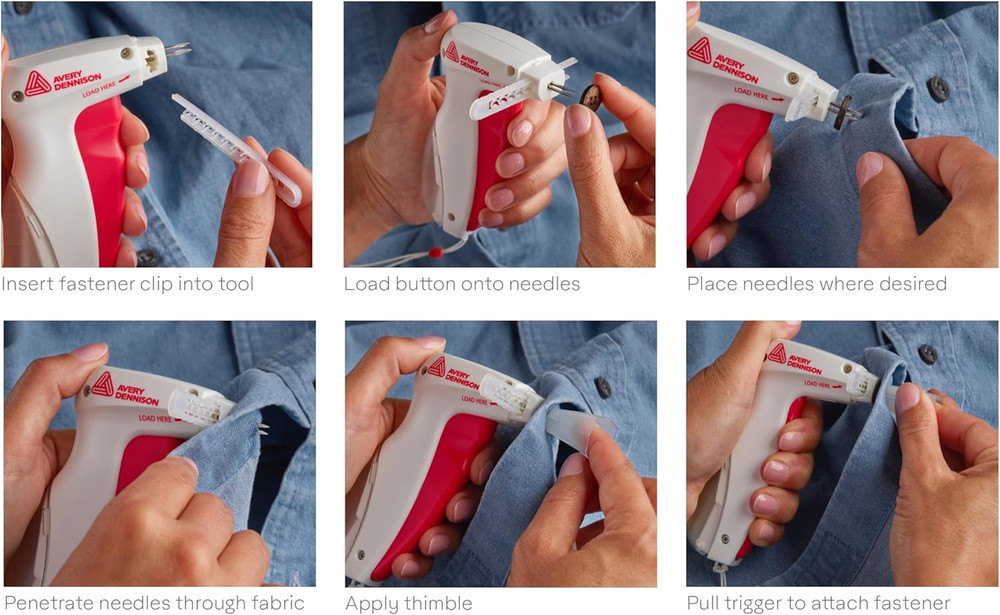 Button Fastening System - NEW and Improved! - Attaches Buttons & More in Seconds