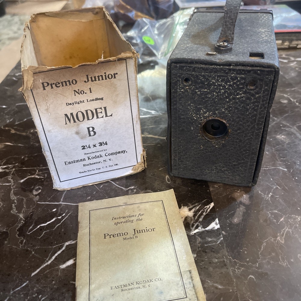Kodak Premo Junior No. 1 Model B Box Camera Daylight Loading With Original Box