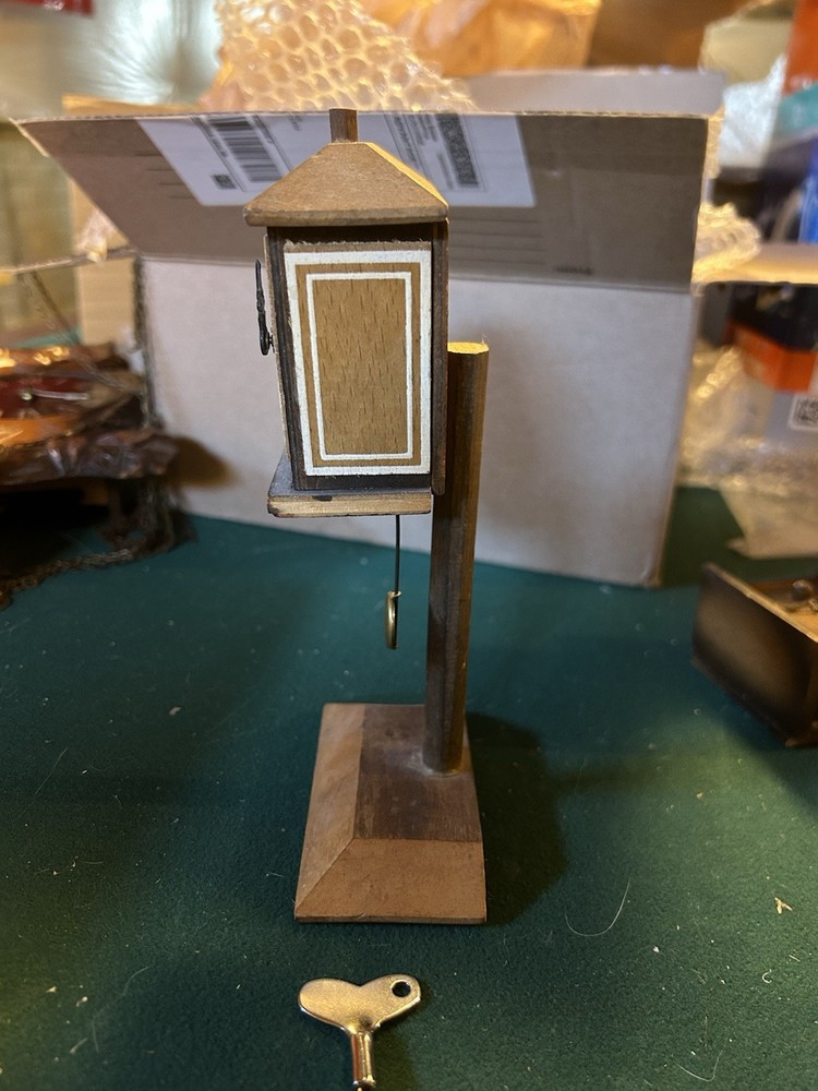 Vintage Miniature West German Pedestal Clock/ Runs