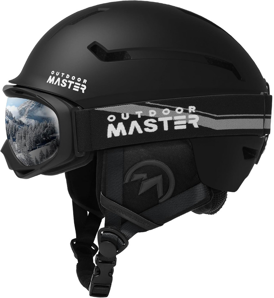 Ski & Snowboard Helmet Set with Goggles - Durable, Protective & Ventilated