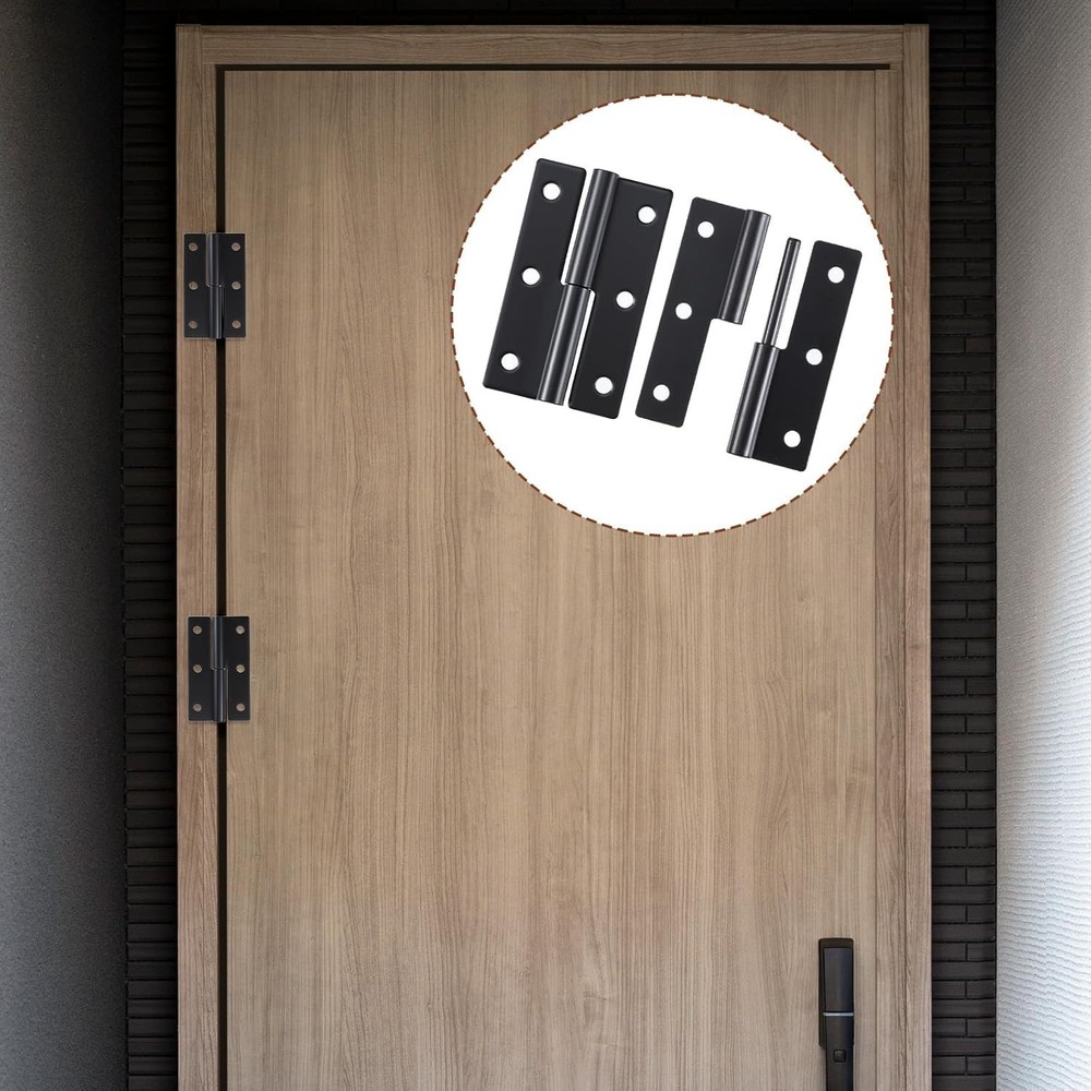 Durable Black Iron Lift Off Hinges – 2.5 Inch with Left & Right Hand Setup