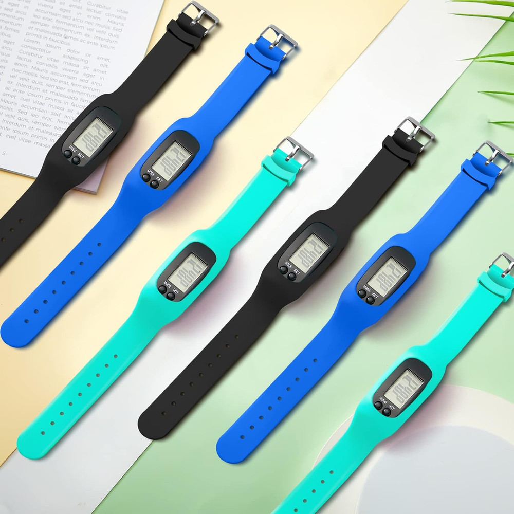 Pedometer for Walking Steps and Miles Pedometer Watch Silicone Steps Tracker Run