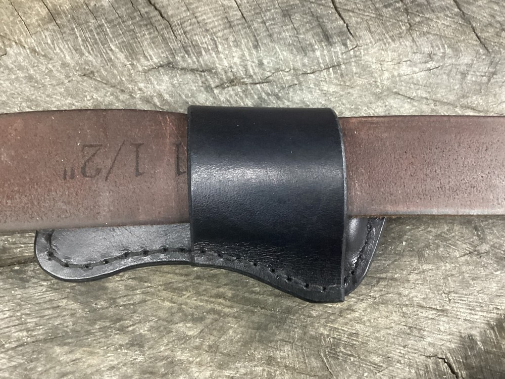 Leather Folding Knife Sheath Horizontal Trapper Size(Sheath Only)