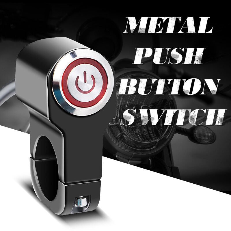 7/8" Motorcycle ATV Handlebar Control Start Switch Momentary Horn Push Button