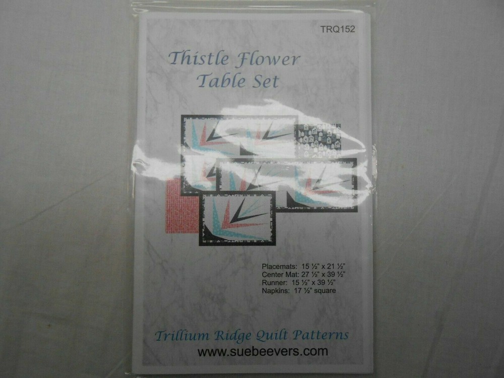 Thistle Flower Table Set Patterns (TRQ152) - Sue Beevers