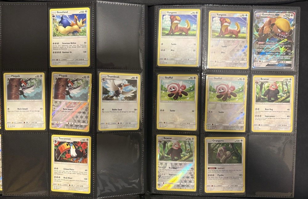 2017 Pokémon Sun & Moon Base Partial Complete Master Set, Binder Included