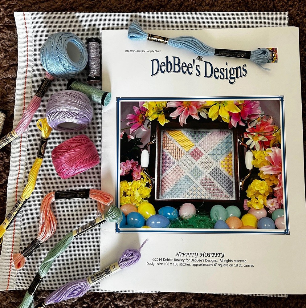 Hippity Hoppity Counted Needlepoint By debBees Designs