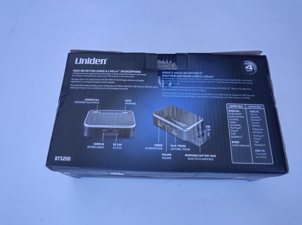 NEW Uniden Bts200 2.0 Bluetooth Speaker System