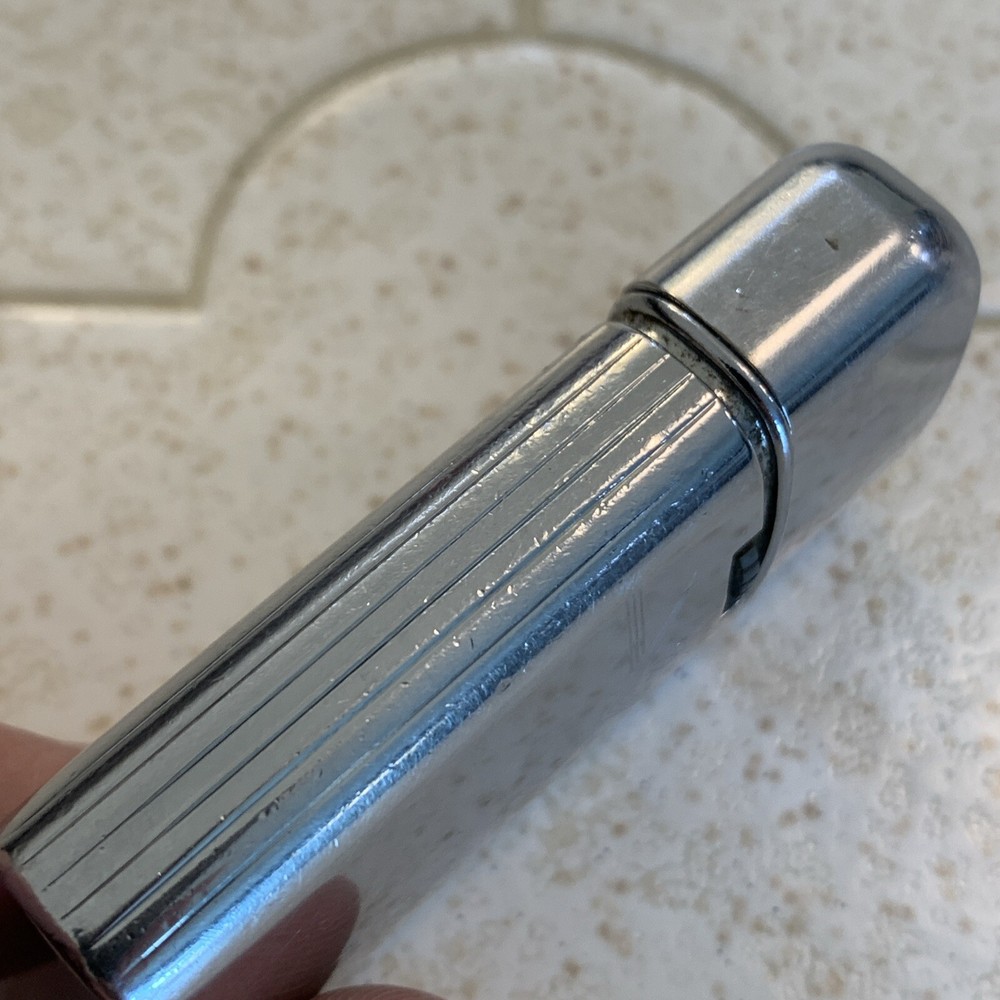 Vintage Ronson Varaflame Windlite Atomic Lighter Silver