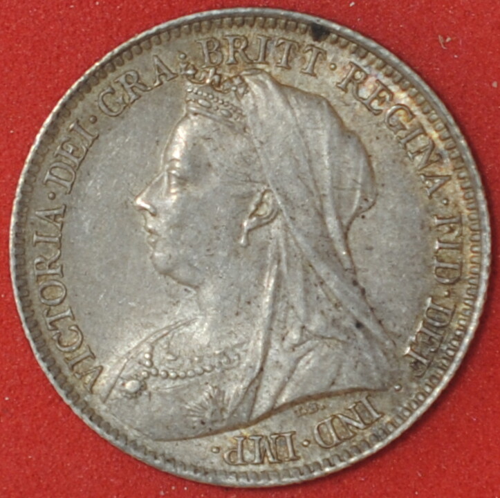 1901 Great Britain Sixpence AU