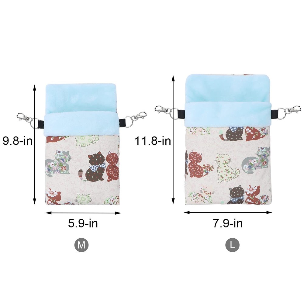 Small Pet Sleeping Pouch Warm Bed Hideout Size M Pink Cat