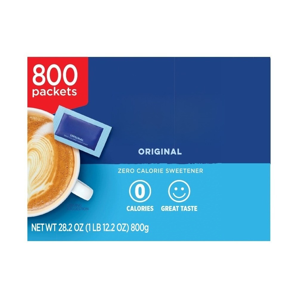 Zero Calorie Sweetener, Sugar Substitute, 800 Packets