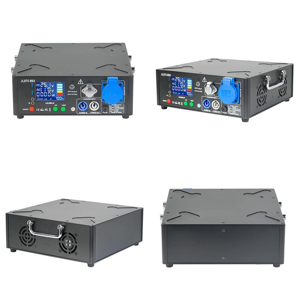 2pack 1500W Black Powered Base Cold Spark Machine Battery Pack with Flight Case