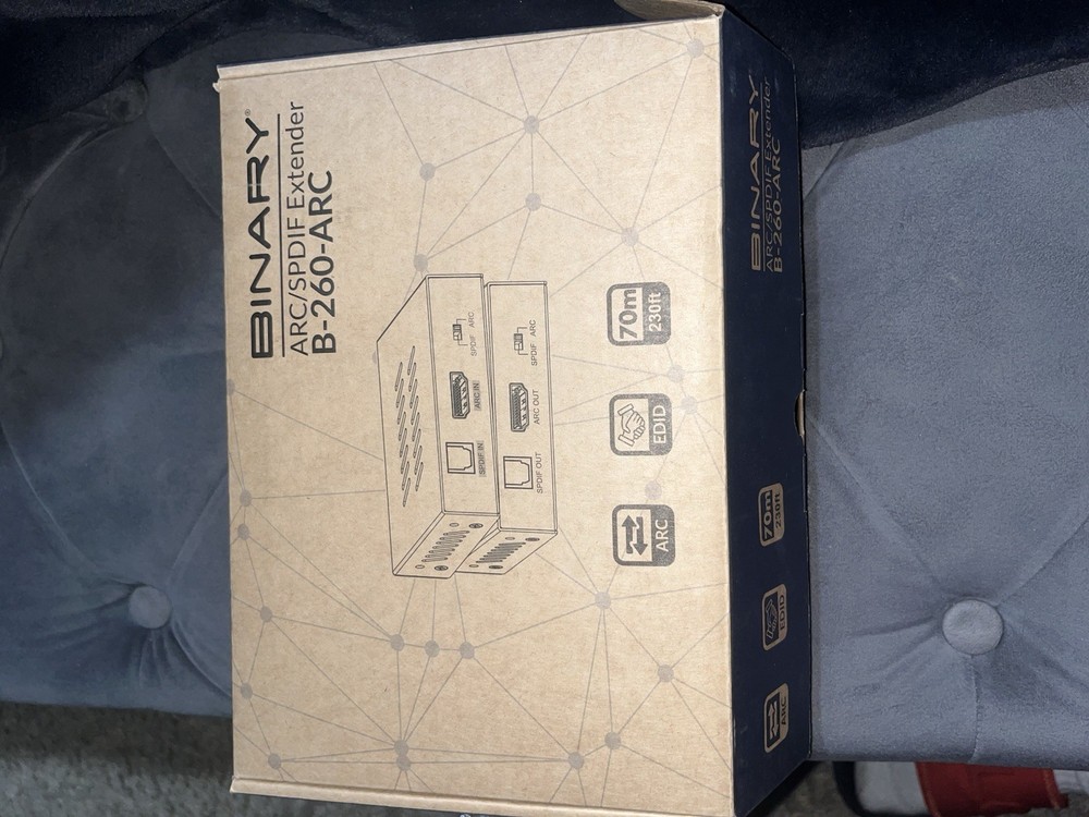 BINARY B-260-ARC AUDIO RETURN EXTENDER FOR HDMI ARC & SPDIF IN - (NEW-OPEN BOX)