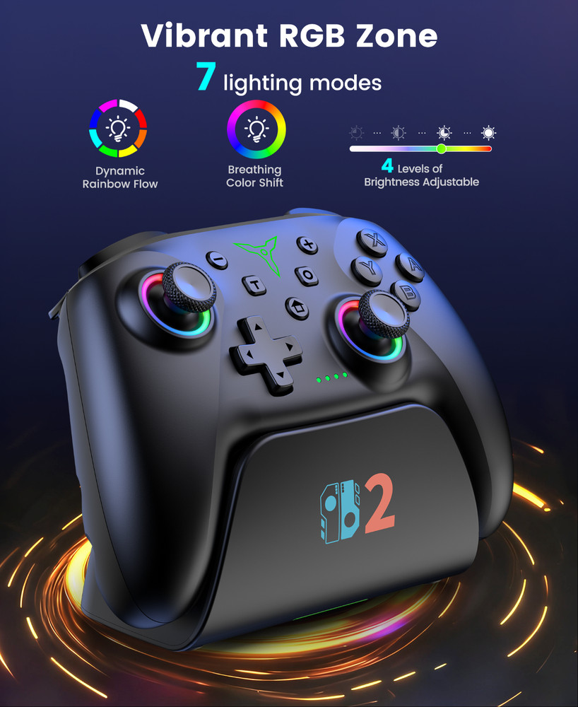 Switch 2 Controller for Nintendo Switch 2/Switch/OLED/Lite with Hall Effect