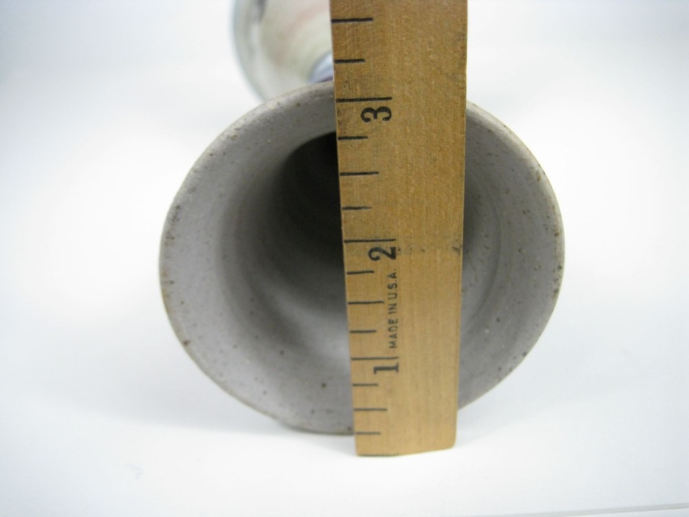 Handcrafted Ceramic Kiddush Cup Hebrew Letters Hand Made Artisan Signed
