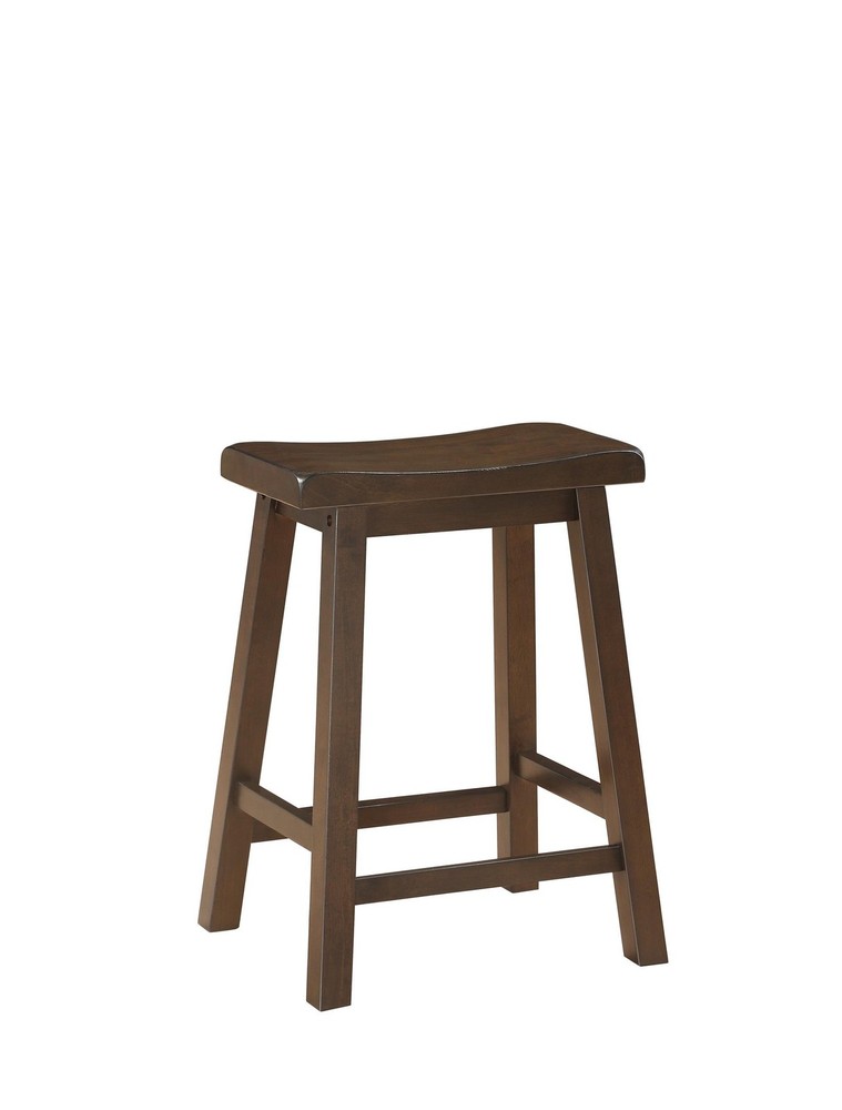Neil 3 Piece Counter Height Set- 1 Table- 2 Stools- Cherry Brown Solid Wood