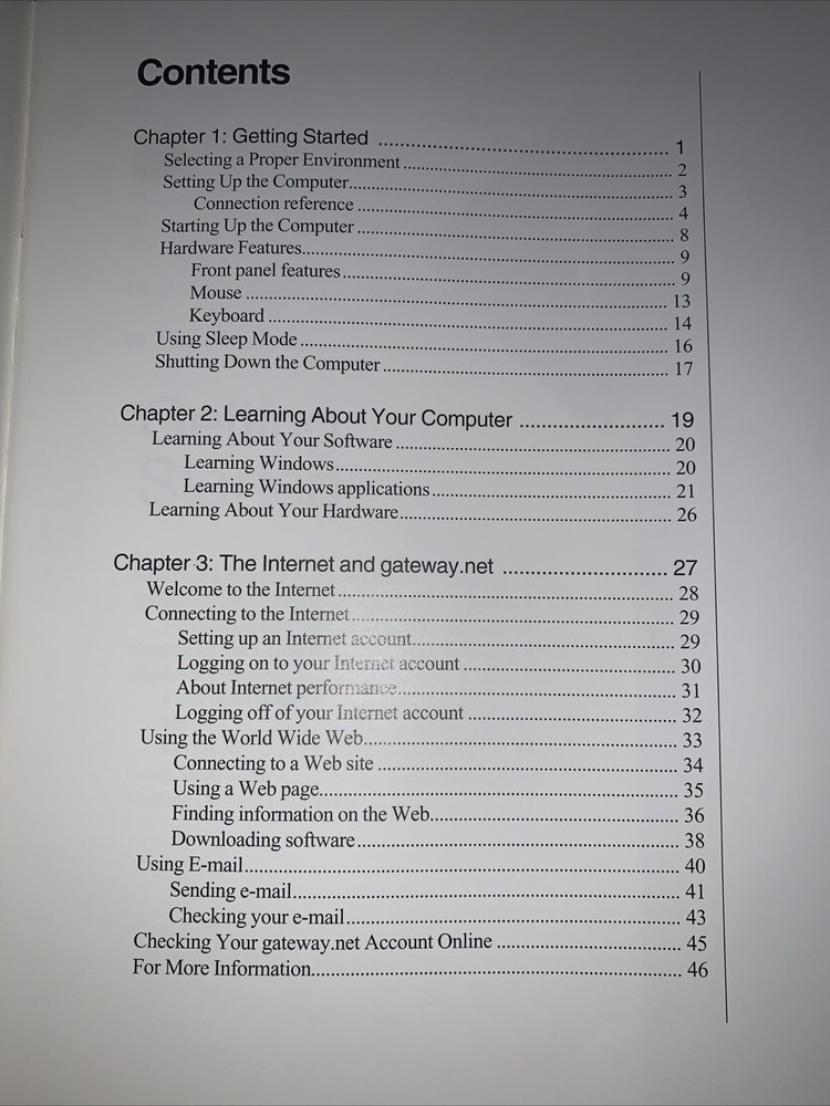 Using Your Gateway PC 1998 User Manual Guide booklet vintage computer book