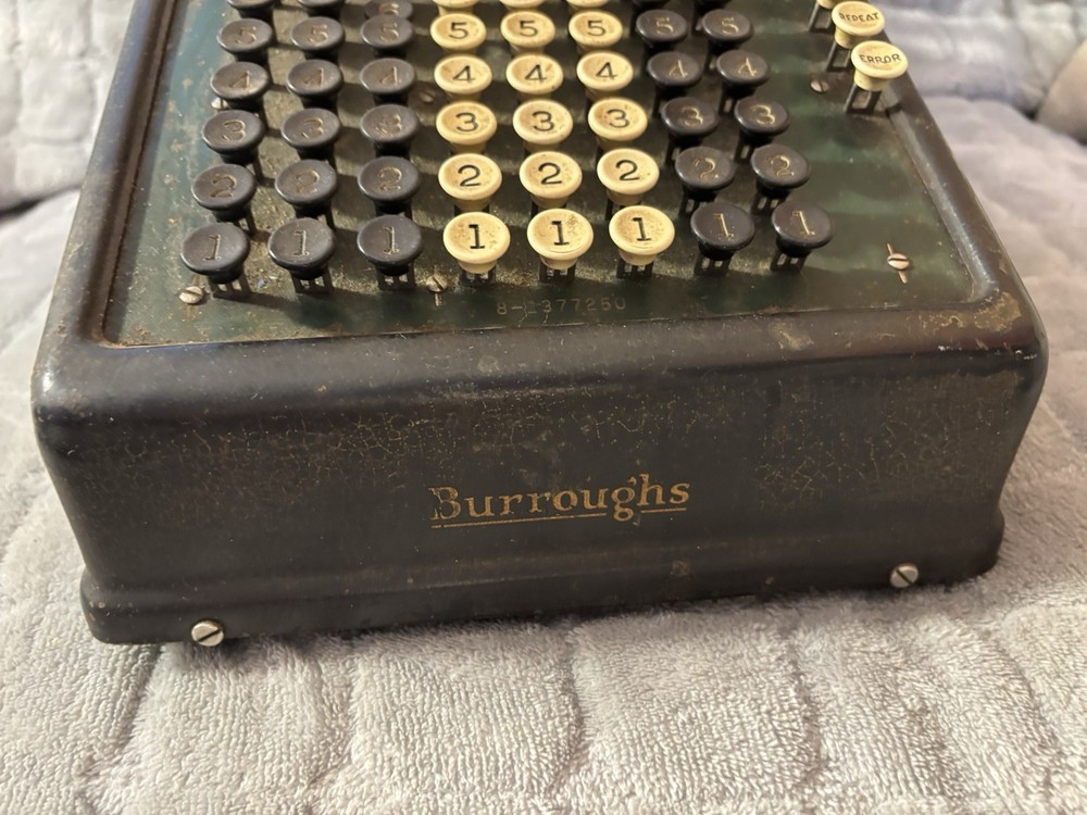 Burroughs Vintage Adding Machine In WORKING Condition